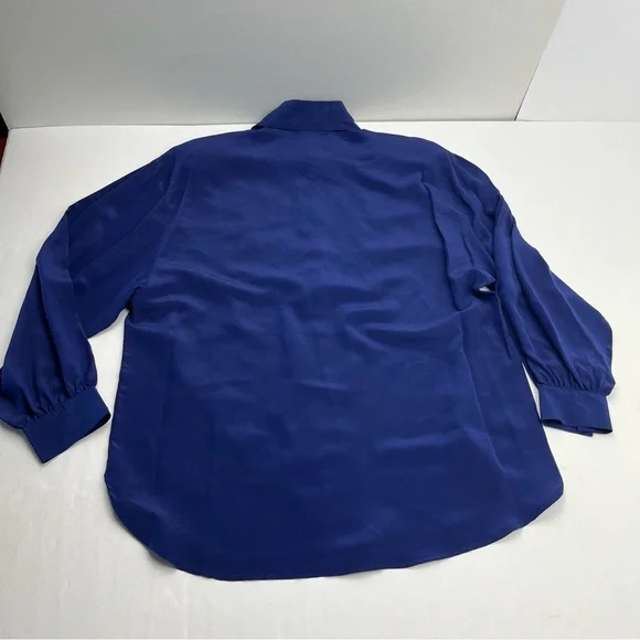 Regina Porter Womens Large Purple Blue Wicked 90s Shirt & Pants 100%‎ Silk NEW - Picture 15 of 16